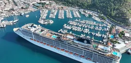 333 Metrelik Dev Kruvaziyer Marmaris'e Yanaştı: 4 Bine Yakın Turist Getirdi