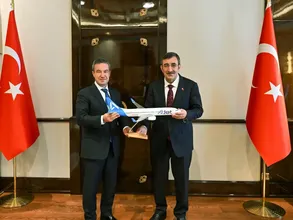 Cumhurbaşkanı Yardımcısı Yılmaz, AJet Genel Müdürü Sarp'ı kabul etti Cumhurbaşkanı Yardımcısı Yılmaz, AJet Genel Müdürü Sarp'ı kabul etti