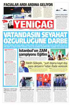 YENİÇAĞ 3 Eylül 2026 Gazete Manşeti Küçük